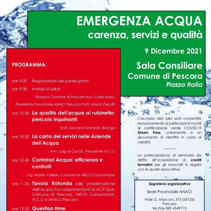 emergenza acqua